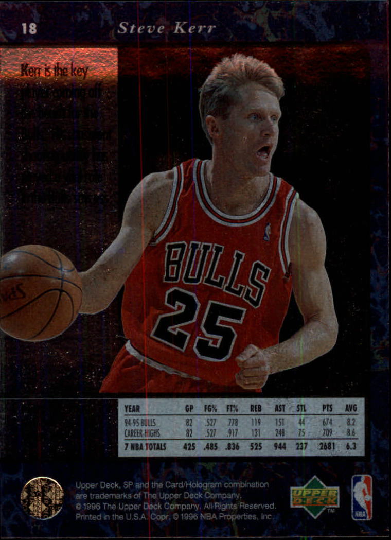 thumbnail 35  - 1995/1996 SP (Upper Deck) Basketball