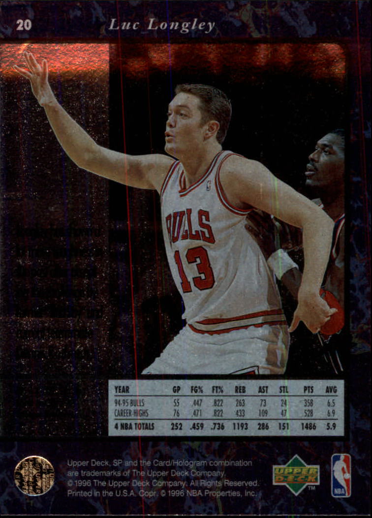 thumbnail 39  - 1995/1996 SP (Upper Deck) Basketball