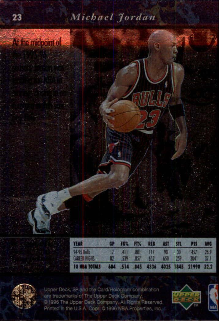 thumbnail 45  - 1995/1996 SP (Upper Deck) Basketball