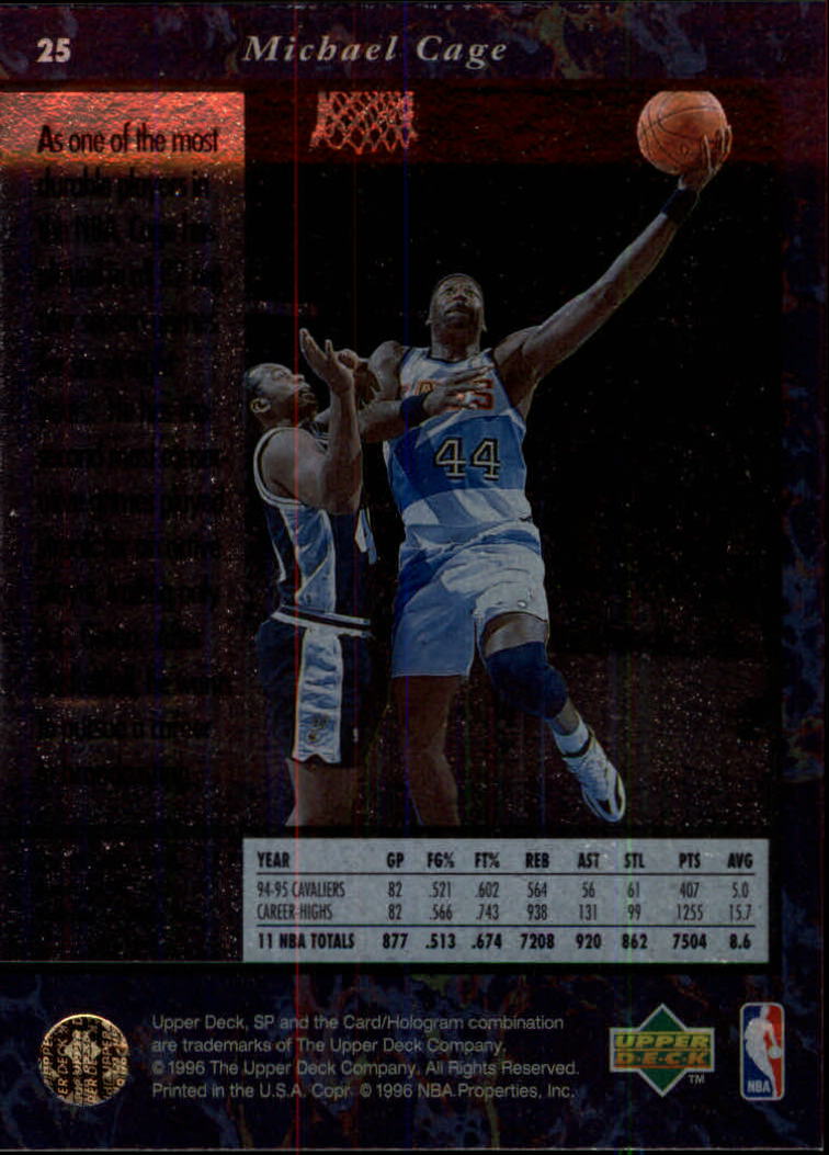 thumbnail 49  - 1995/1996 SP (Upper Deck) Basketball