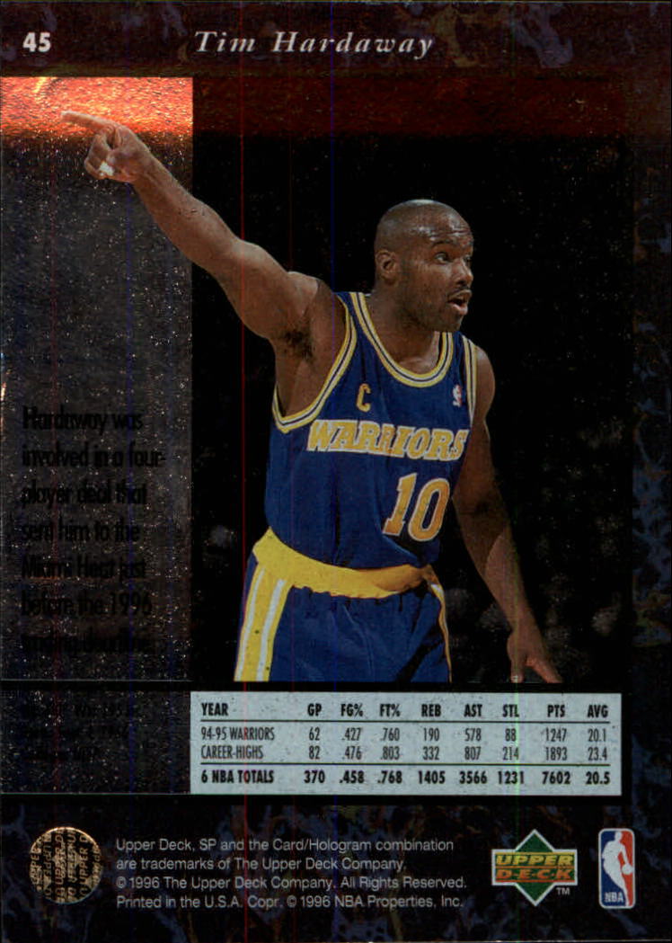 thumbnail 89  - 1995/1996 SP (Upper Deck) Basketball