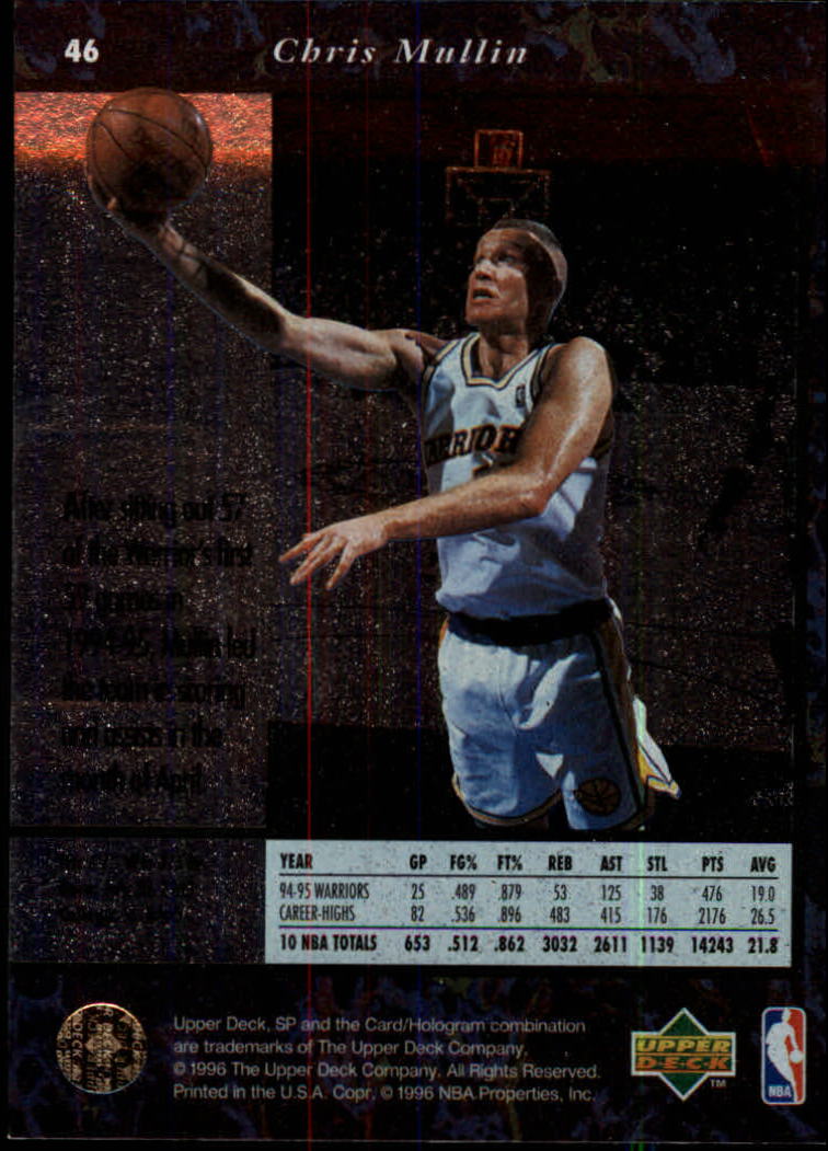 thumbnail 91  - 1995/1996 SP (Upper Deck) Basketball