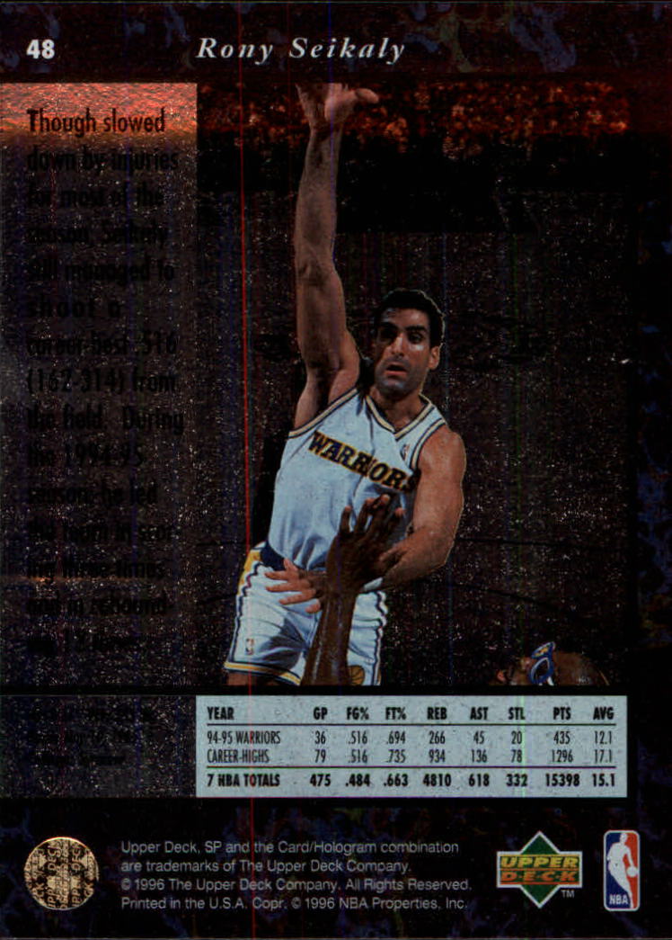 thumbnail 95  - 1995/1996 SP (Upper Deck) Basketball