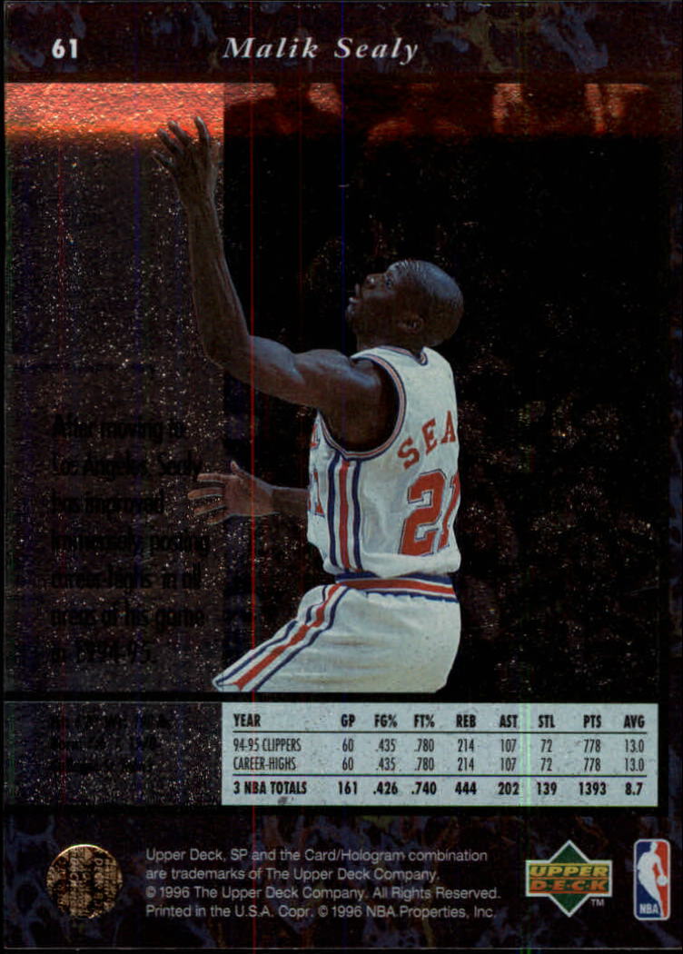 thumbnail 121  - 1995/1996 SP (Upper Deck) Basketball