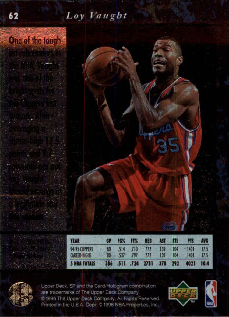 thumbnail 123  - 1995/1996 SP (Upper Deck) Basketball