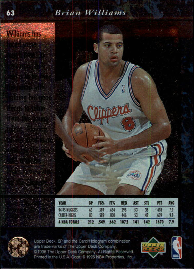 thumbnail 125  - 1995/1996 SP (Upper Deck) Basketball