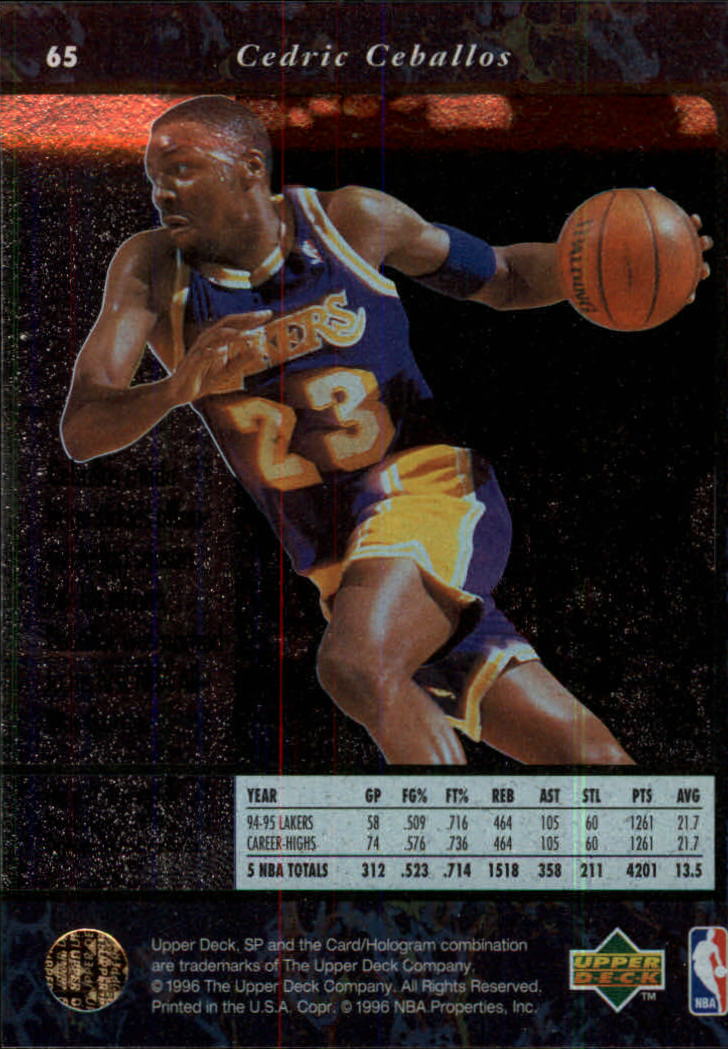 thumbnail 129  - 1995/1996 SP (Upper Deck) Basketball