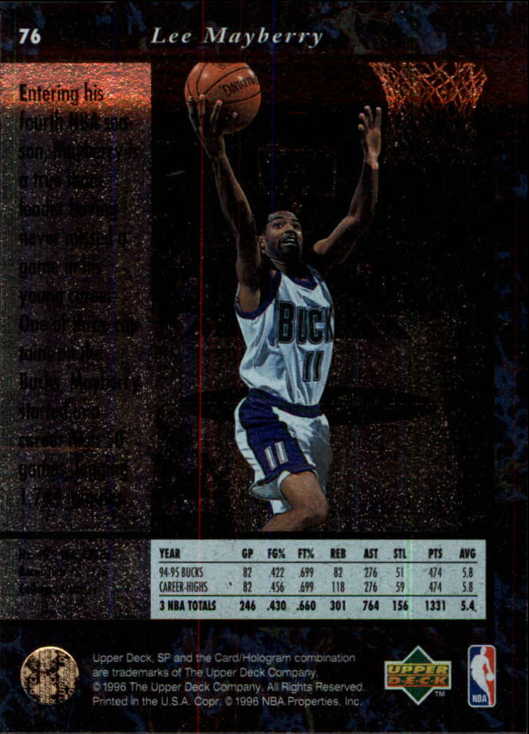 thumbnail 151  - 1995/1996 SP (Upper Deck) Basketball