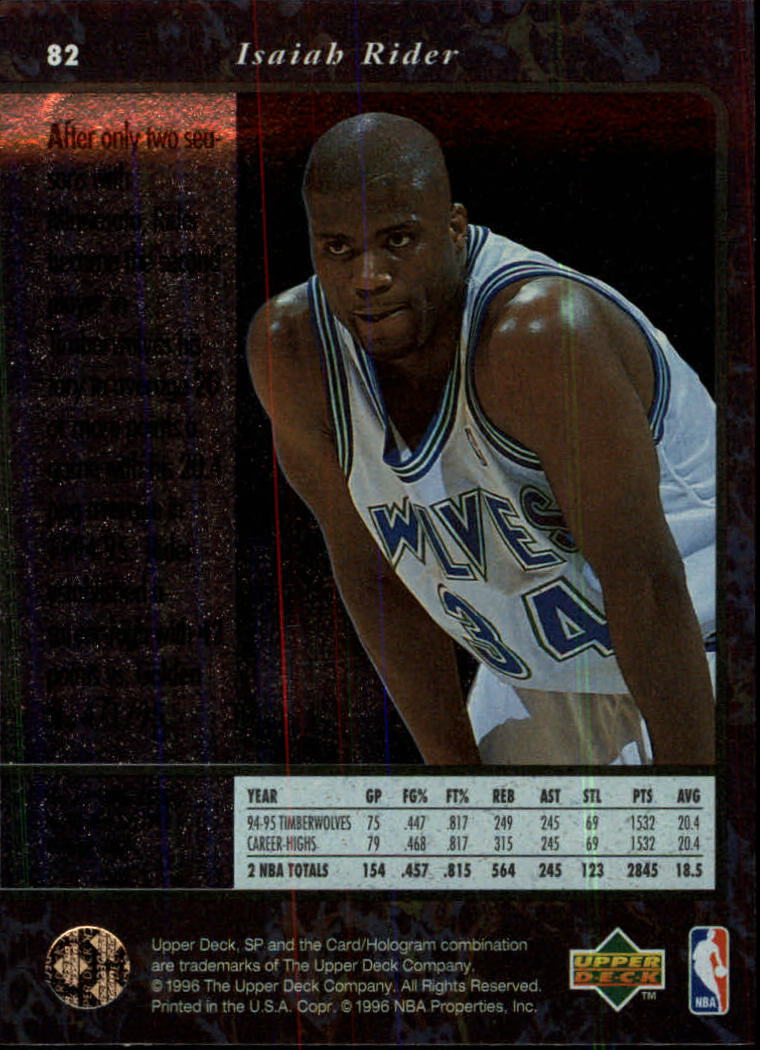 thumbnail 163  - 1995/1996 SP (Upper Deck) Basketball