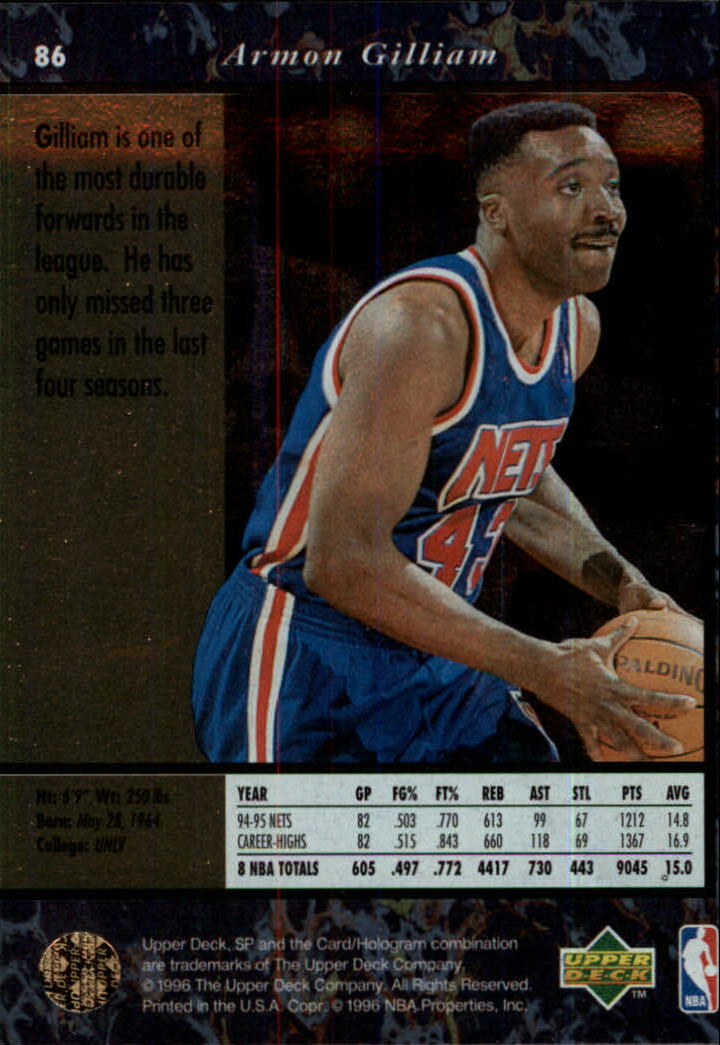 thumbnail 171  - 1995/1996 SP (Upper Deck) Basketball