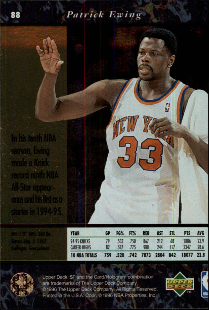 thumbnail 175  - 1995/1996 SP (Upper Deck) Basketball