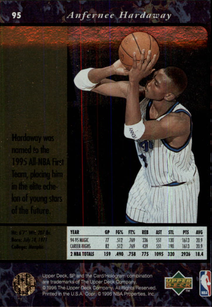 thumbnail 189  - 1995/1996 SP (Upper Deck) Basketball