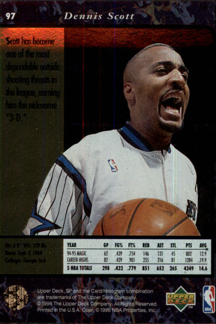 thumbnail 193  - 1995/1996 SP (Upper Deck) Basketball