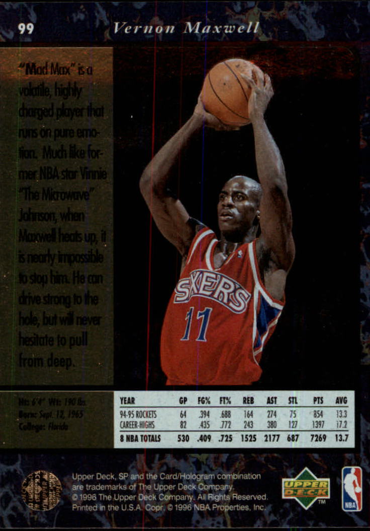 thumbnail 197  - 1995/1996 SP (Upper Deck) Basketball
