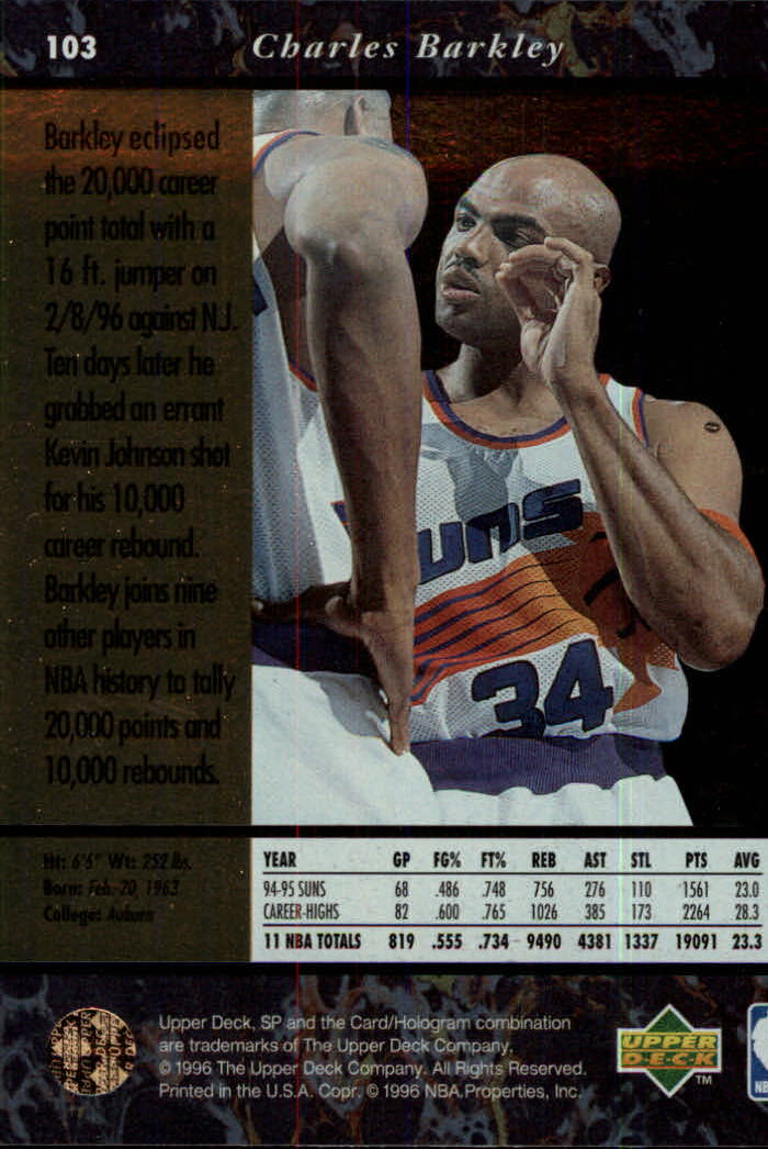thumbnail 205  - 1995/1996 SP (Upper Deck) Basketball