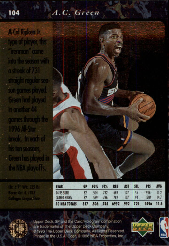 thumbnail 207  - 1995/1996 SP (Upper Deck) Basketball