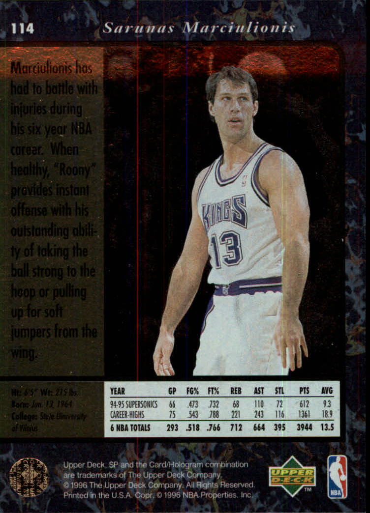 thumbnail 227  - 1995/1996 SP (Upper Deck) Basketball
