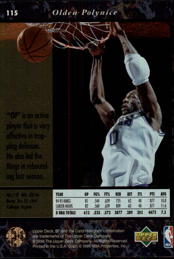 thumbnail 229  - 1995/1996 SP (Upper Deck) Basketball