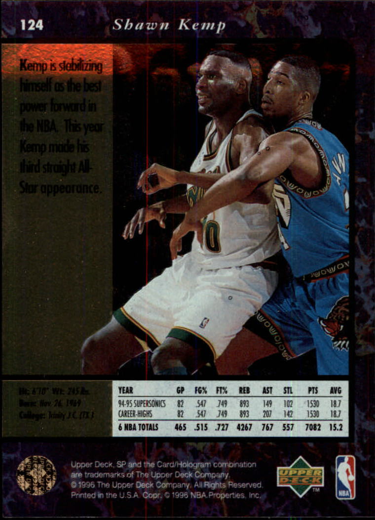 thumbnail 247  - 1995/1996 SP (Upper Deck) Basketball