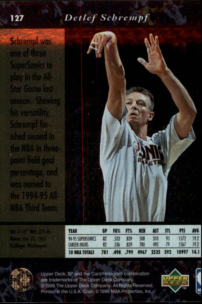 thumbnail 253  - 1995/1996 SP (Upper Deck) Basketball