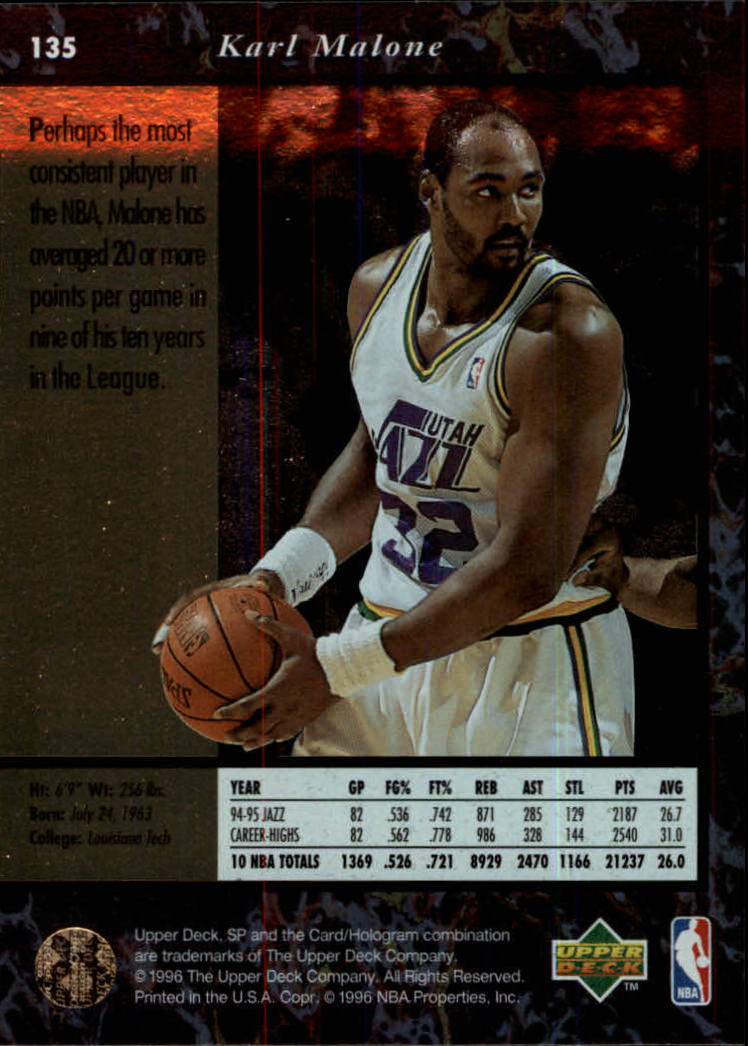 thumbnail 265  - 1995/1996 SP (Upper Deck) Basketball