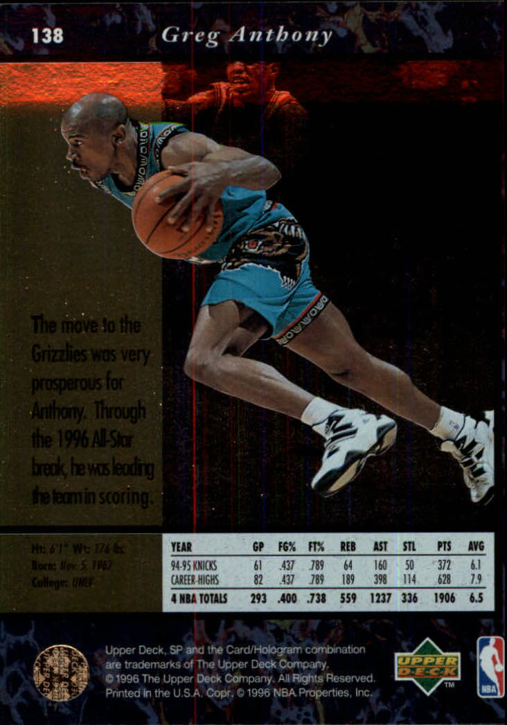 thumbnail 271  - 1995/1996 SP (Upper Deck) Basketball