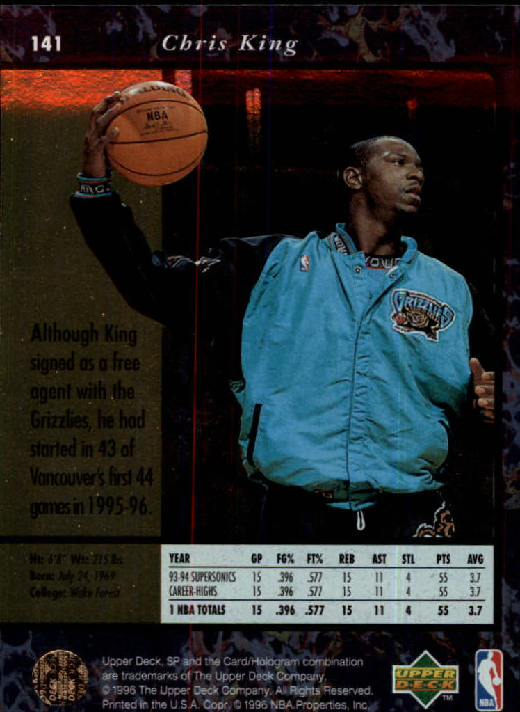 thumbnail 277  - 1995/1996 SP (Upper Deck) Basketball