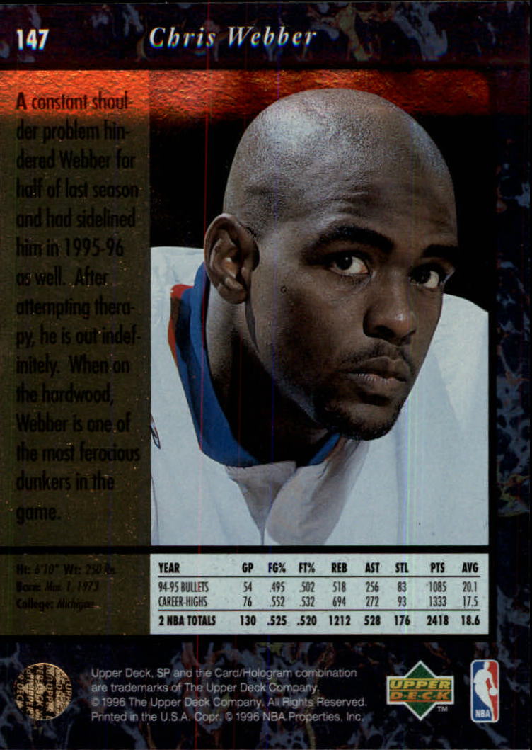 thumbnail 289  - 1995/1996 SP (Upper Deck) Basketball