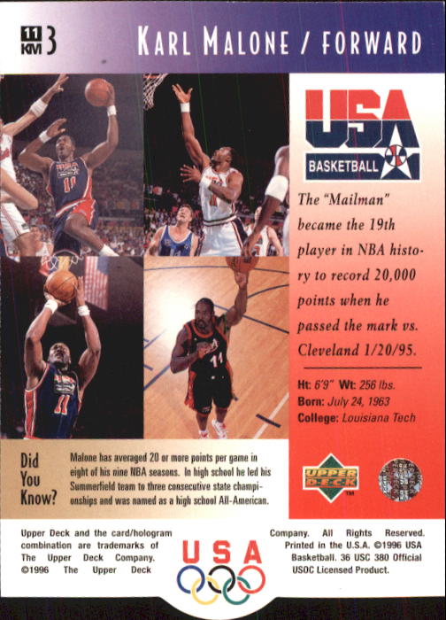 1996 USA (Upper Deck) Basketball - Picture 23 of 145