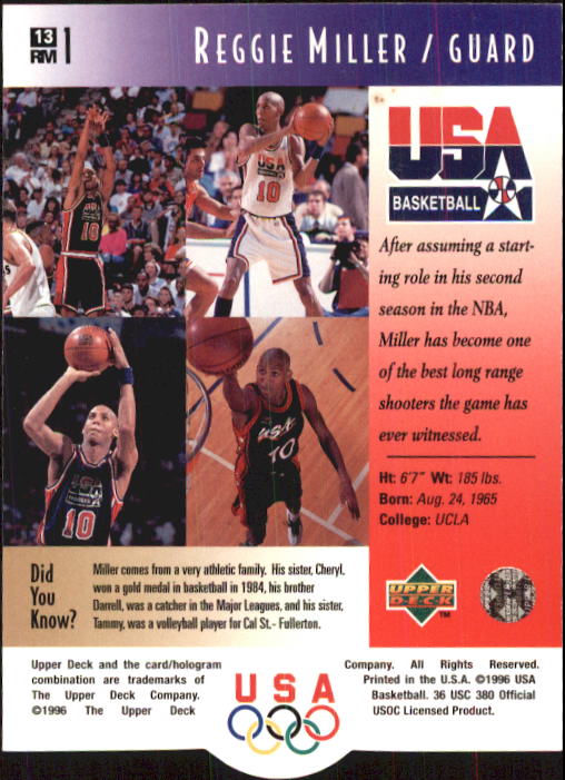 1996 USA (Upper Deck) Basketball - Picture 27 of 145