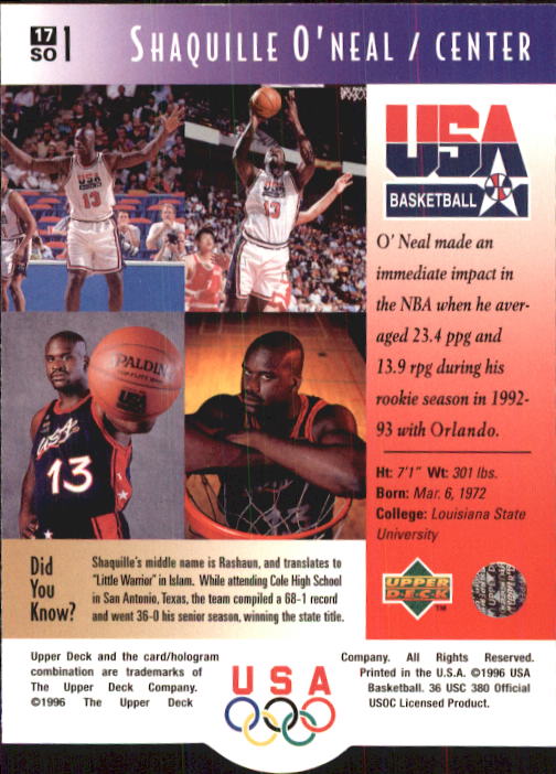 1996 USA (Upper Deck) Basketball - Picture 35 of 145
