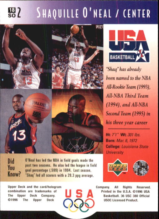 1996 USA (Upper Deck) Basketball - Picture 37 of 145