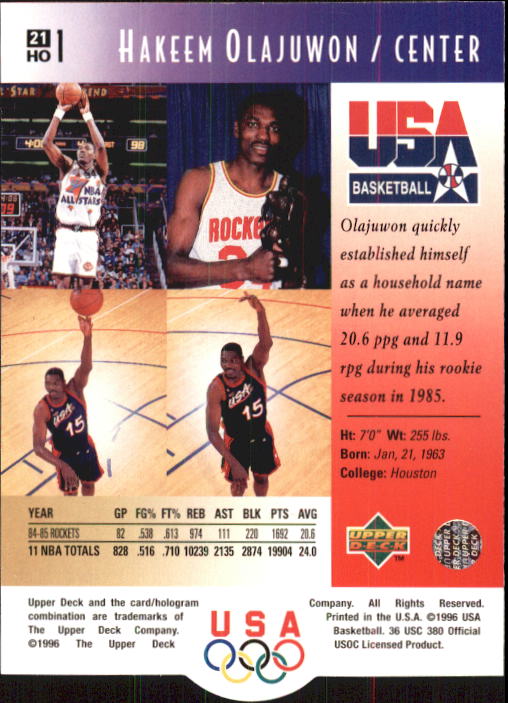 1996 USA (Upper Deck) Basketball - Picture 43 of 145