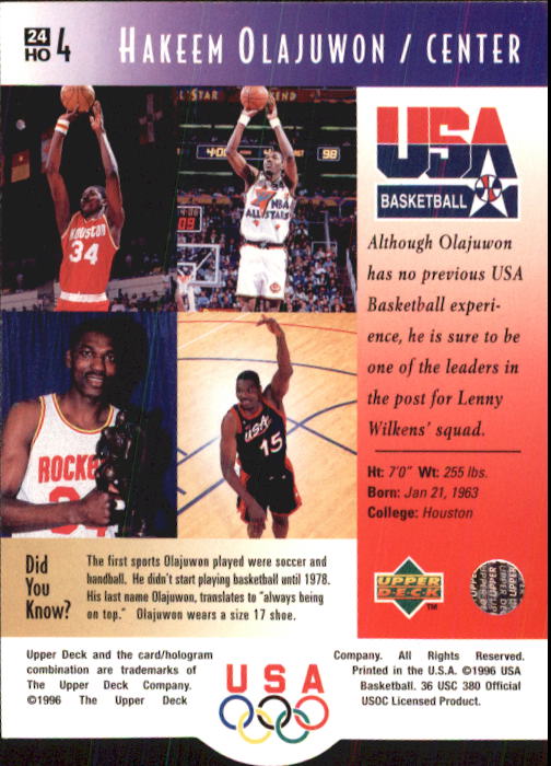 1996 USA (Upper Deck) Basketball - Picture 49 of 145