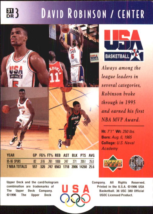 1996 USA (Upper Deck) Basketball - Picture 61 of 145
