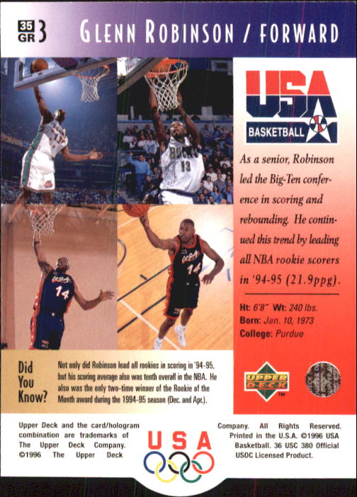 1996 USA (Upper Deck) Basketball - Picture 69 of 145