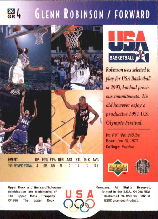 1996 USA (Upper Deck) Basketball - Picture 71 of 145