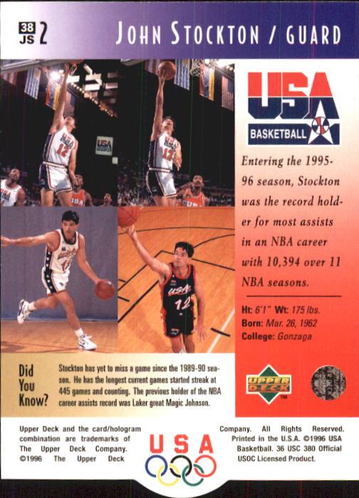1996 USA (Upper Deck) Basketball - Picture 75 of 145