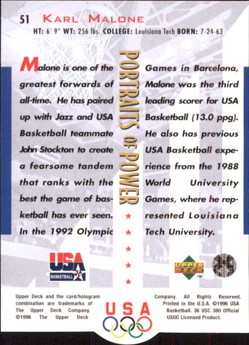 1996 USA (Upper Deck) Basketball - Picture 85 of 145
