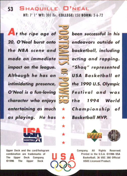 1996 USA (Upper Deck) Basketball - Picture 89 of 145