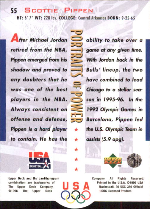 1996 USA (Upper Deck) Basketball - Picture 93 of 145