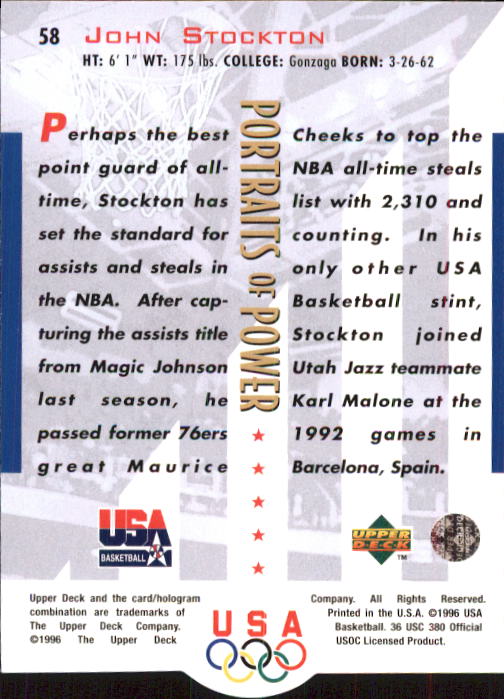 1996 USA (Upper Deck) Basketball - Picture 99 of 145