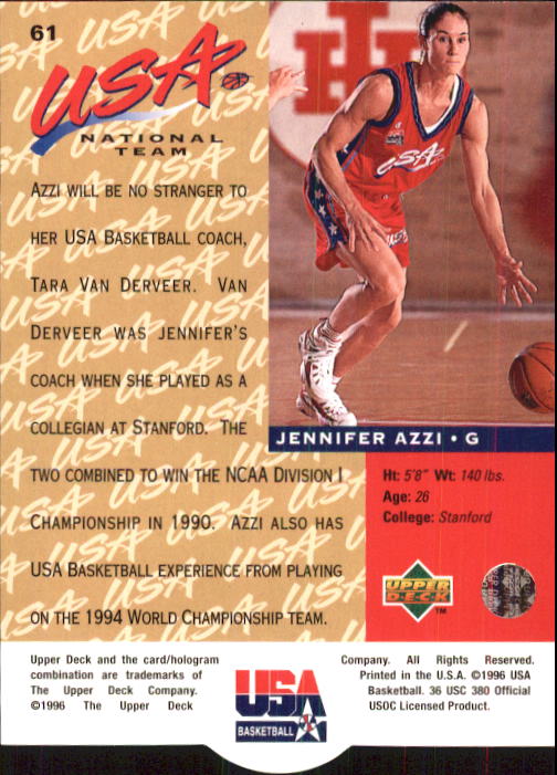 1996 USA (Upper Deck) Basketball - Picture 101 of 145