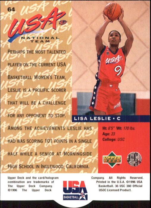 1996 USA (Upper Deck) Basketball - Picture 107 of 145