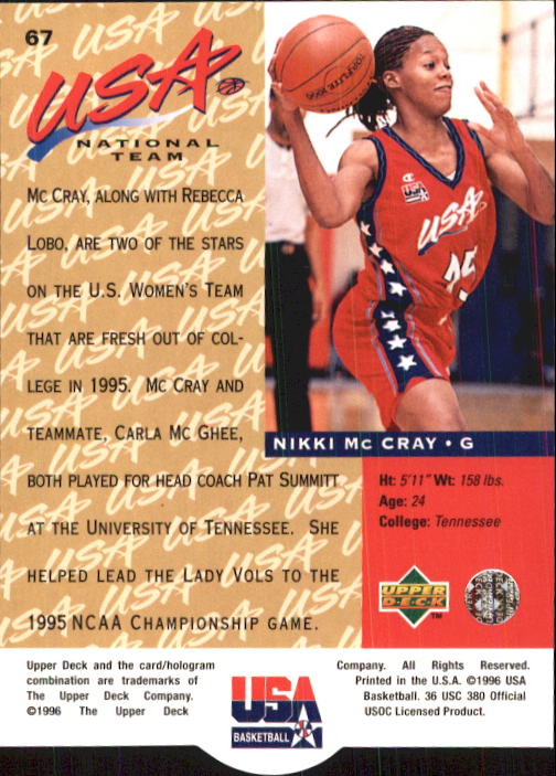 1996 USA (Upper Deck) Basketball - Picture 111 of 145