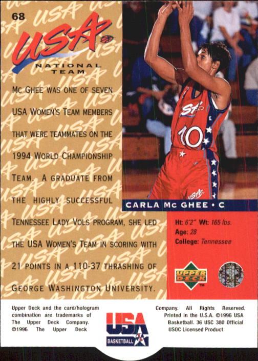 1996 USA (Upper Deck) Basketball - Picture 113 of 145