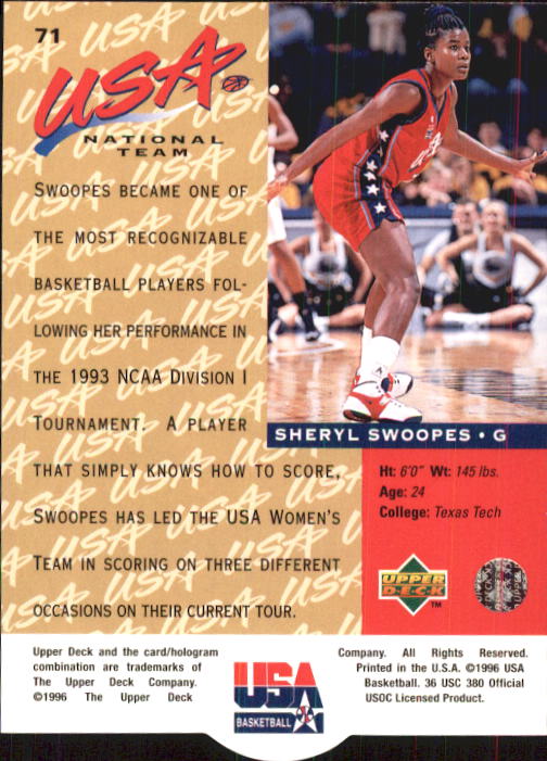 1996 USA (Upper Deck) Basketball - Picture 119 of 145