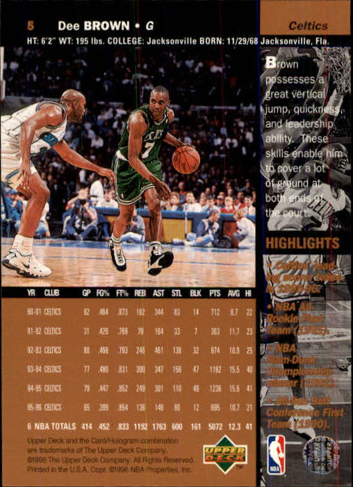 1996/1997 Upper Deck Basketball Part 1 Main Set Cards #1 to #180 - Picture 11 of 267