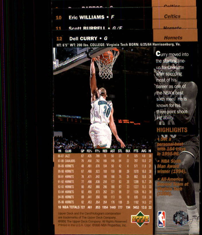 1996/1997 Upper Deck Basketball Part 1 Main Set Cards #1 to #180 - Picture 15 of 267