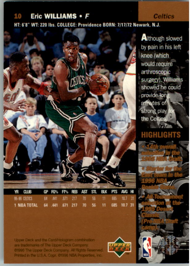 1996/1997 Upper Deck Basketball Part 1 Main Set Cards #1 to #180 - Picture 17 of 267